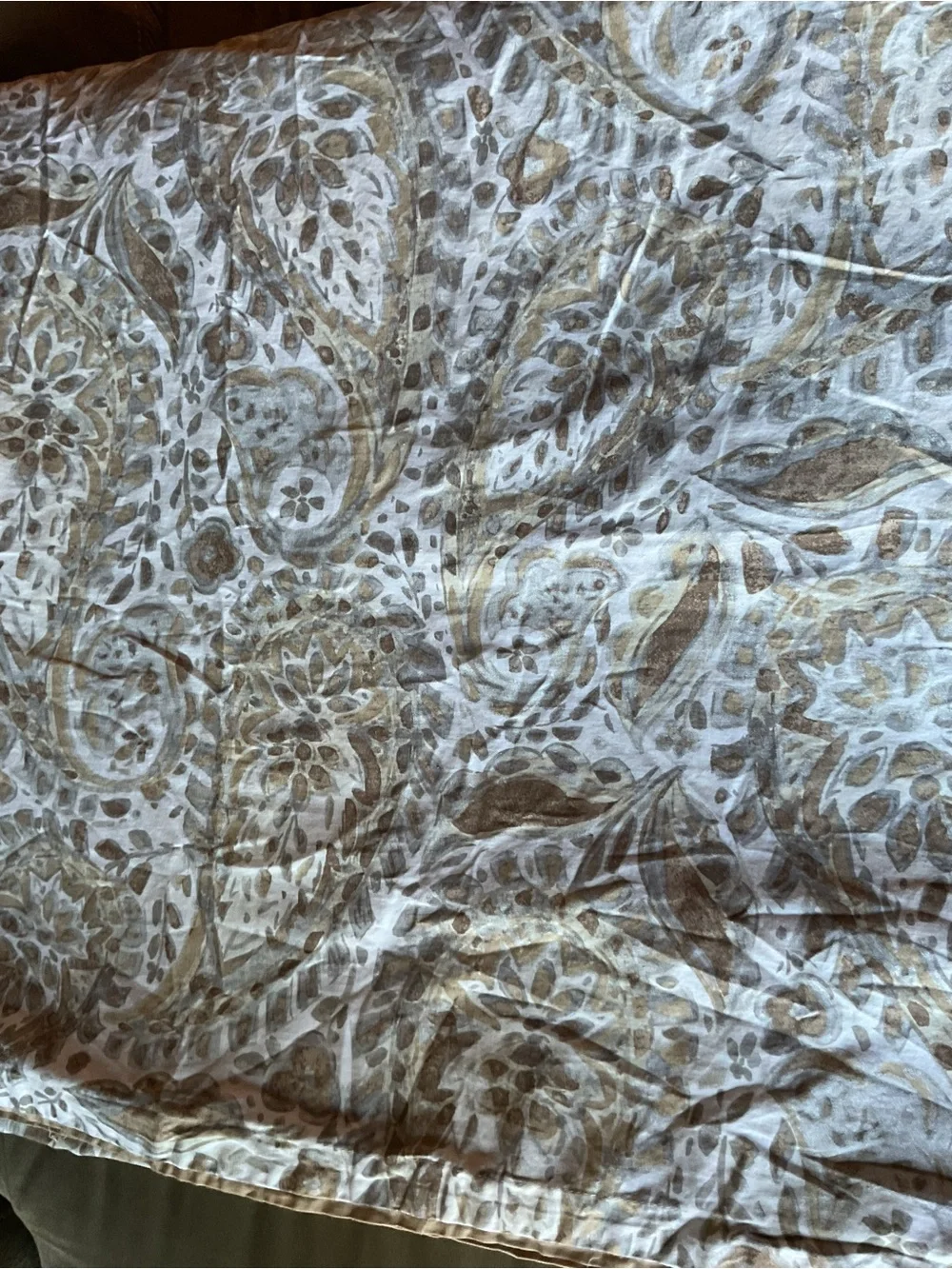 Ralph Lauren Naomi Tan Paisley KING Duvet Cover Set 3 Pieces
